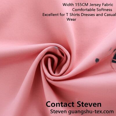 Width 155CM Jersey Fabric Comfortable Softness Excellent for T Shirts Dresses and Casual Wear Contact Steven Steven guangshu-tex.com